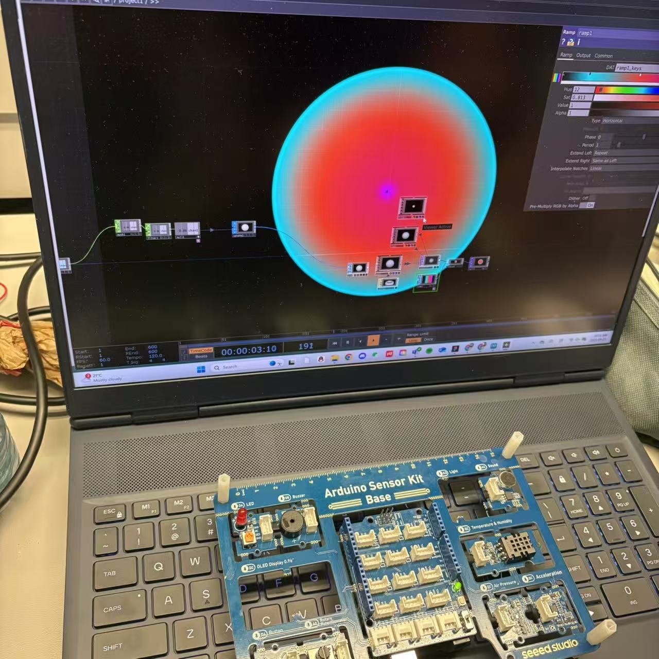 By modifying the code, you can change the color of the circle used for demonstration.