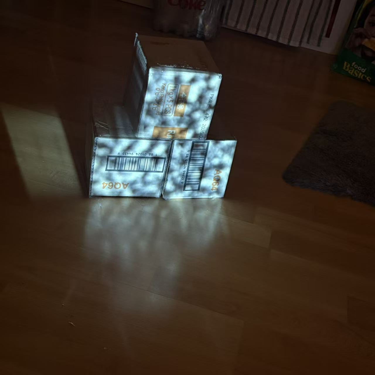 Use TouchDesigner's built-in noise texture and adjust it to perfectly fit the cardboard box.