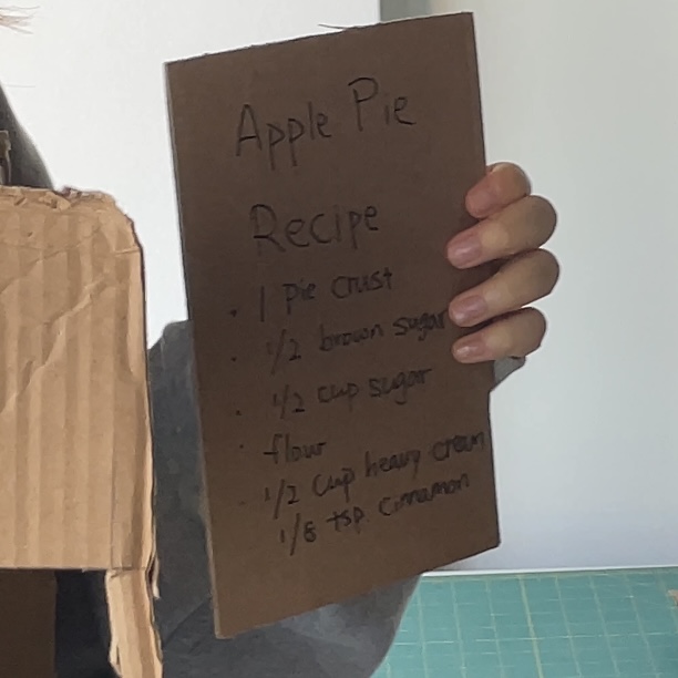 The receipe provided by the Smart Refrigerator.